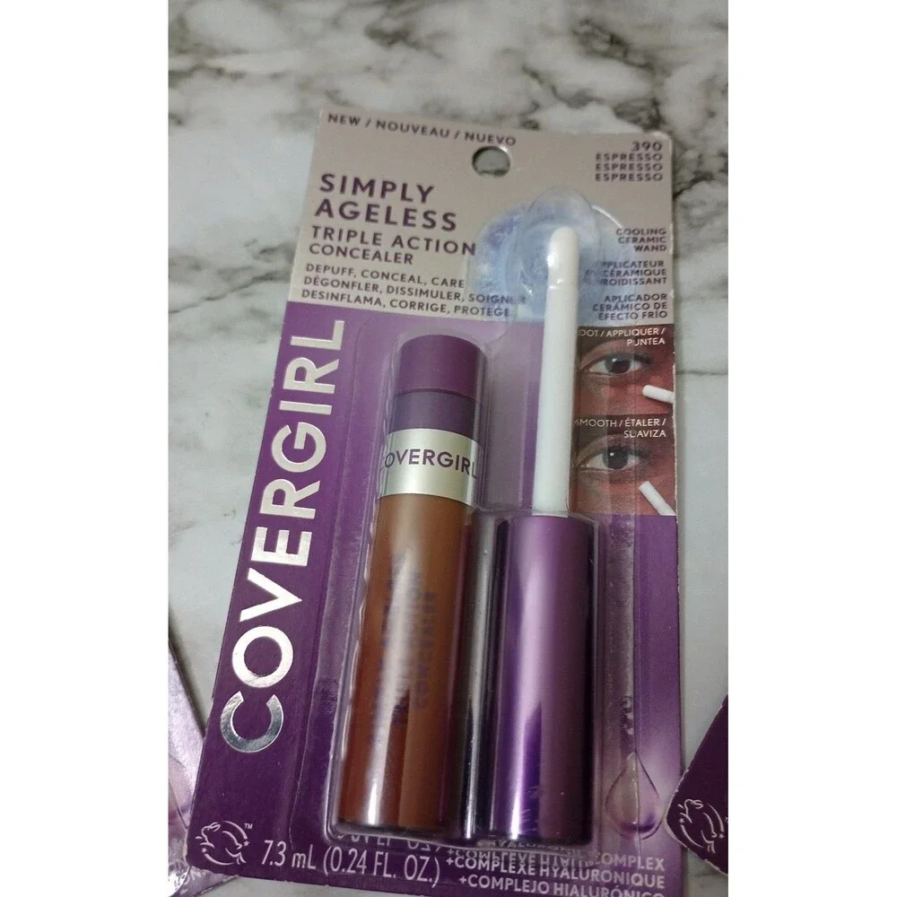 (Bundle) NIP 3 Covergirl Simply Ageless Triple Action Concealer Espresso 390